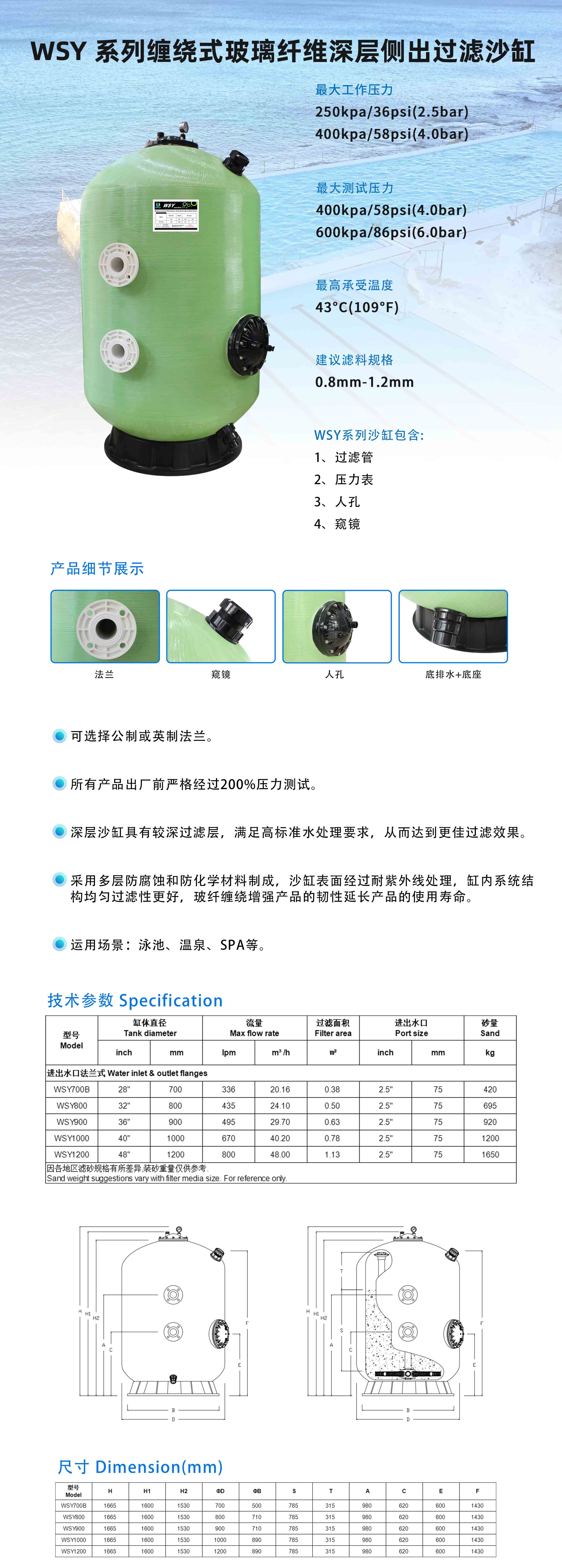 2.WSY series deep bed side mount filter