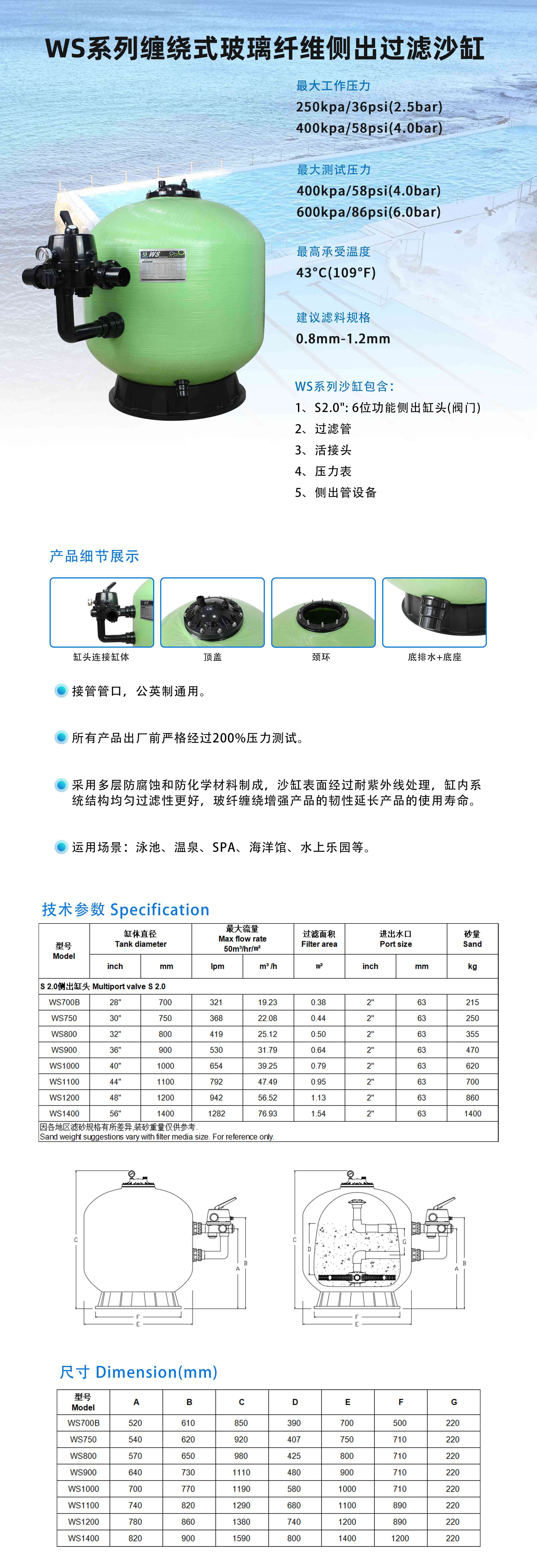2.WS series side mount sand filter-2寸